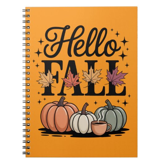 Hallo Herfst Pompoen Autumn Notitieboek (Voorkant)