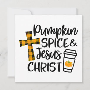 Hallo Herfst Pompoen Kruiden & Jezus Christus Herf Kaart