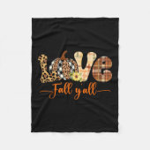 Hallo Herfst pompoen liefde Herfst Yall Leopard Pe Fleece Deken (Voorkant)