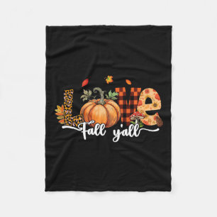Hallo Herfst Pompoen Love Herfst Y'all Leopard Her Fleece Deken