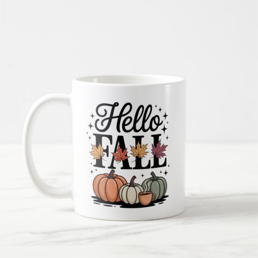 Hallo Herfst Pompoen Najaar Koffiemok (Links)