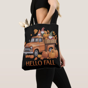 Hallo Herfst Pompoen Ophaaltruck Kabouter Herfst B Tote Bag