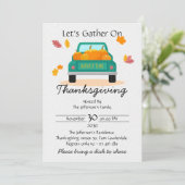 Hallo Herfst Pompoen Truck Fall Thanksgiving Kaart (Staand voorkant)