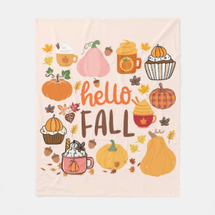 Hallo Herfst Pompoenen Fleece Deken