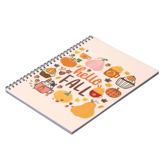 Hallo Herfst pompoenen Notitieboek (Linkerzijde)