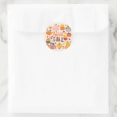 Hallo Herfst pompoenen Ronde Sticker (Tas)