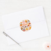 Hallo Herfst pompoenen Ronde Sticker (Envelop)