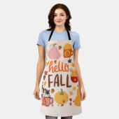 Hallo Herfst pompoenen Schort (Gedragen)