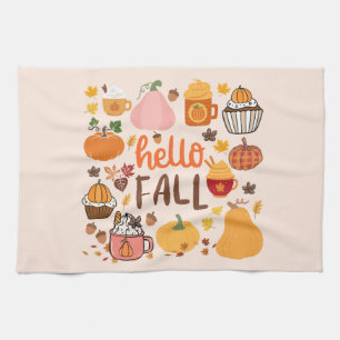 Hallo Herfst Pompoenen Theedoek