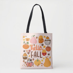Hallo Herfst pompoenen Tote Bag