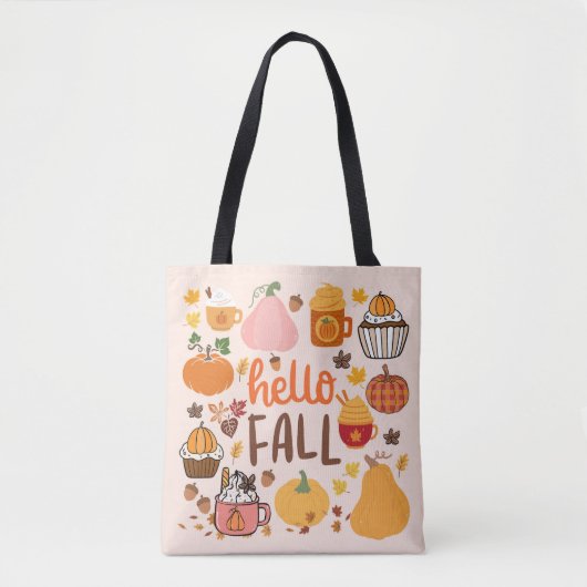 Hallo Herfst pompoenen Tote Bag (Voorkant)