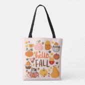 Hallo Herfst pompoenen Tote Bag (Achterkant)