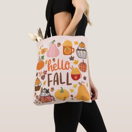 Hallo Herfst pompoenen Tote Bag (Dichtbij)