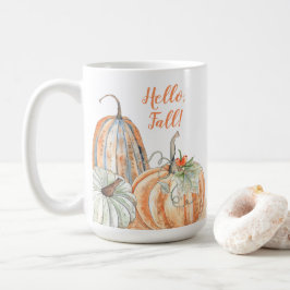 Hallo Herfst Pompoenen Waterverf Herbst Koffiemok