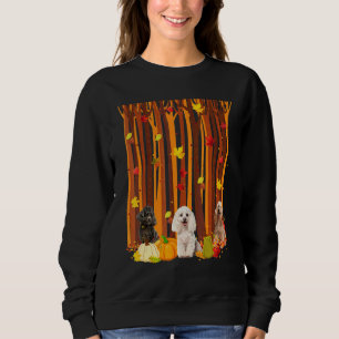 Hallo Herfst Poodle Esdoornblad Herfst Pompoen Her Trui