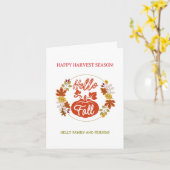 Hallo Herfst Poodle Oogst Dankzegging Groet  Kaart (Gele Bloem)