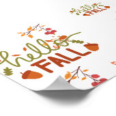 Hallo Herfst Poster - Muurdecoratie (Hoek)