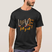 hallo Herfst Pumpkin Love Herfst YAll Leopard Peac T-shirt (Voorkant)