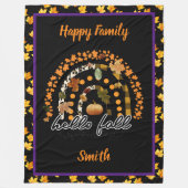 hallo Herfst Pumpkin Trendy Fleece Deken (Voorkant)