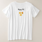 hallo Herfst Pumpkin Trendy Grote Maat T-shirt (Design achterkant)