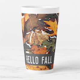 hallo Herfst Rainy Leaves Latte Mok