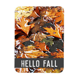 hallo Herfst Rainy Leaves Magneet
