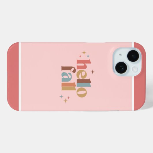 Hallo Herfst Retro Typografie Case-Mate iPhone Case (Achterkant (horizontaal))