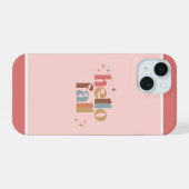 Hallo Herfst Retro Typografie iPhone 15 Case (Achterkant horizontaal)