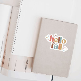 Hallo Herfst Retro Typografie Sticker