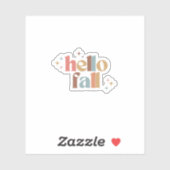 Hallo Herfst Retro Typografie Sticker (Vel)