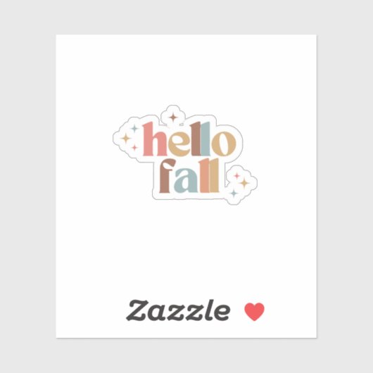 Hallo Herfst Retro Typografie Sticker (Vel)