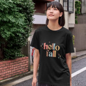 Hallo Herfst Retro Typografie T-shirt