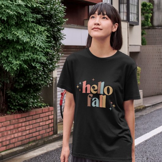 Hallo Herfst Retro Typografie T-shirt