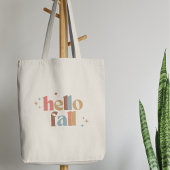 Hallo Herfst Retro Typografie Tote Bag