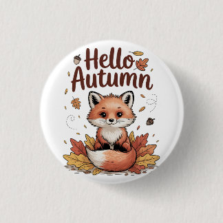 Hallo Herfst Ronde Button 3,2 Cm