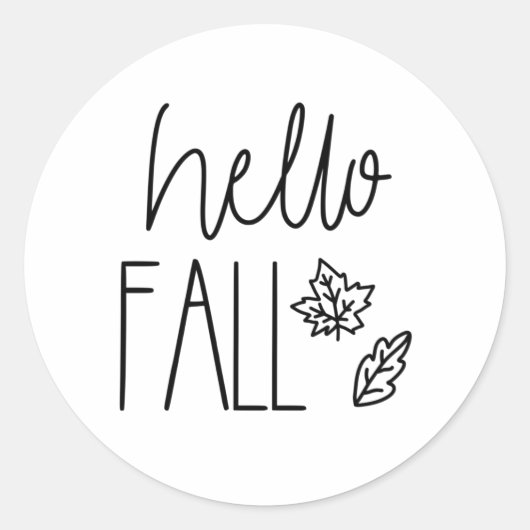 hallo Herfst Ronde Sticker (Voorkant)