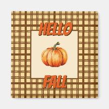 Hallo Herfst-Rustic Plaid Pumpkin Seizoensgebonden