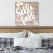 hallo Herfst Rustic Wood Leaves Canvas (Insitu (Slaapkamer))