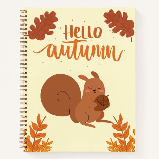 Hallo Herfst schattig 🤎🍂🍁🥨 Notitieboek (Voorkant)