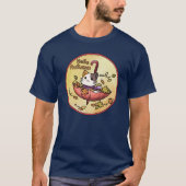 Hallo Herfst, Schattigee kat zit in paraplu T-shirt (Voorkant)