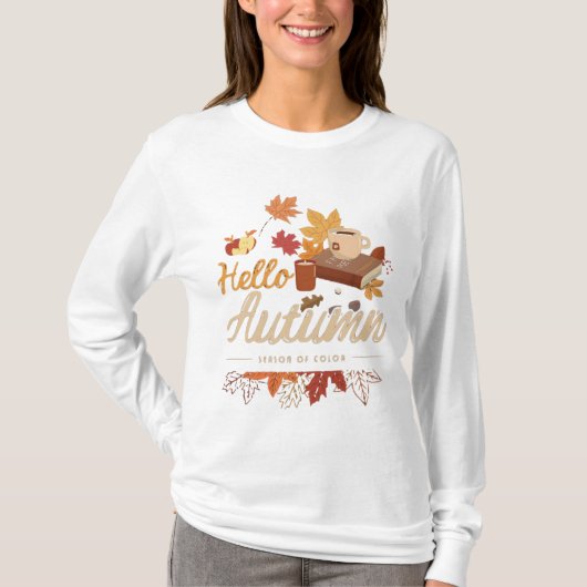Hallo Herfst - seizoen van kleur T-shirt (Voorkant)