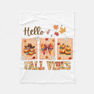 Hallo Herfst Sfeer Coquette Strik Pompoen Kruiden Fleece Deken