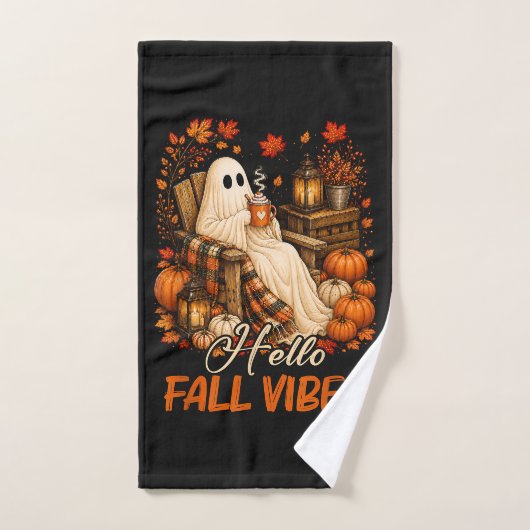 Hallo Herfst Sfeer Spook Cute Autumn Pompoen Handdoek (Handdoek)