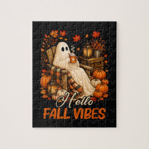 Hallo Herfst Sfeer Spook Cute Autumn Pompoen Legpuzzel
