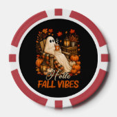 Hallo Herfst Sfeer Spook Cute Autumn Pompoen Poker Chips (Voorkant)