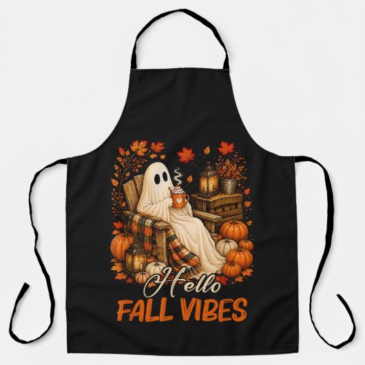 Hallo Herfst Sfeer Spook Cute Autumn Pompoen Schort (Voorkant)