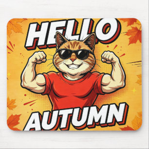 Hallo Herfst Spierkat Grappige Herfst Seizoen Muis Muismat