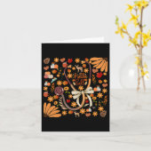 Hallo Herfst Stethoscoop Verpleegster Boho Bloemig Kaart (Gele Bloem)