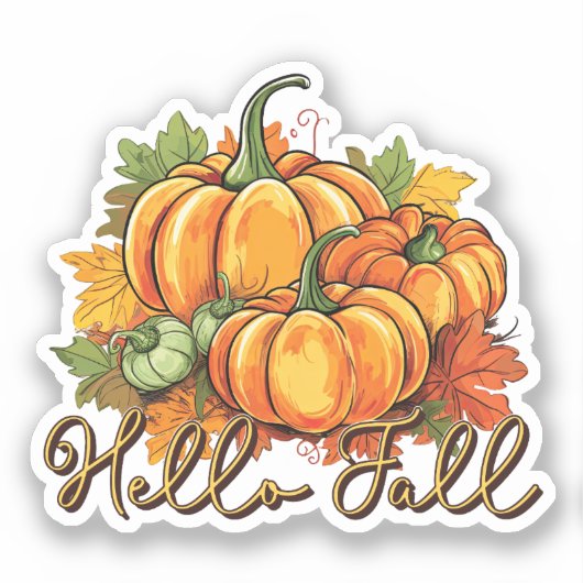 hallo Herfst Sticker (Voorkant)