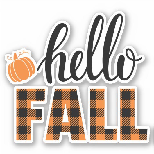 hallo Herfst Sticker (Voorkant)